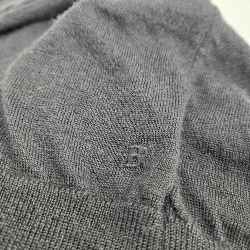 Banana Republic Sweater Mens XXL Charcoal Grey Merino Wool Crewneck Pullover